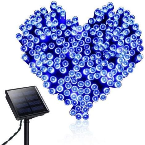 Waterproof Solar Garland 22M 200 LED - BRAND - Blue - 8 Lighting Modes