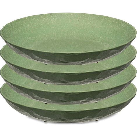Koziol Club 220m set di quattro piatti verde foglia