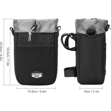 Porte-bouteille d'eau de vélo, sac isolé pour guidon de vélo, rangement de boissons/boissons, sacoche isotherme pour moto, poussette de bébé (1/5)