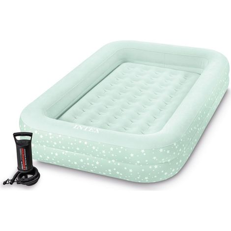 Intex 66810 Materasso Baby Gonfiabile Casa e Viaggio 107x168x25 cm pompa manuale (1/5)
