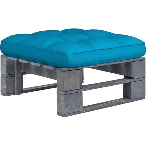 Pouf palette de jardin Canapé Sofa de jardin Bois de pin imprégné de gris 86127 (1/5)