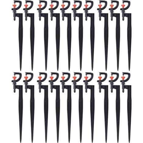 (40 pièces)Micro - arroseur Rotatif à 360 degrés de Type G, pour l'irrigation de la pelouse de Serre de Jardin avec Tuyau d'irrigation 4/7D'arrosage(20cm) (1/5)