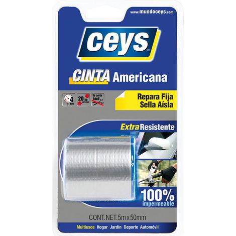 Ruban Américain Ceys Argent Adhésion Ultra-forte Multiusage - Ceys (1/2)