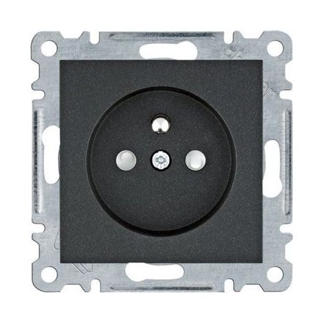 Enchufe Lumina Power con obturador de contacto con conexión a tierra, 16 A/250 V CA, color negro, WL1043