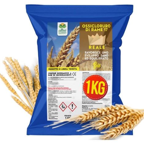 Ossicloruro di Rame 17% Concime Inorganico Biologico Vite Orto Olivo x 1 Kg (1/5)