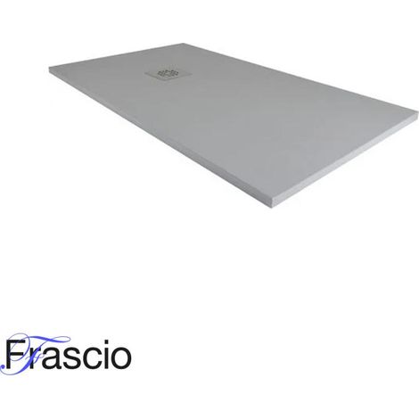Duschwanne 70X90 cm Vulcano Line Slim Dunkelgrau Ral 7005 aus Kunstharz und Marmorpulver mit freiem Abfluss - FRASCIO