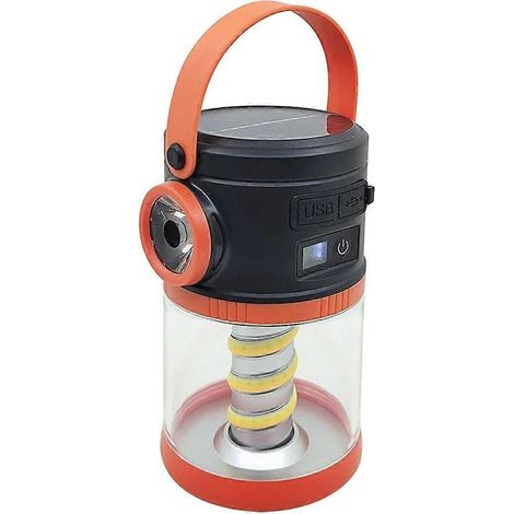 Lampe solaire de camping, batterie externe, lampe de secours orange (1/5)
