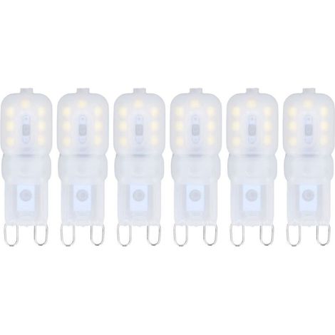 6Pcs G9 Ampoules LED Dimmable 3W Économie d'énergie 360 Degrés Ampoule pour Plafonniers et Lampes Suspendues Lumière Blanche 220-240V (1/5)