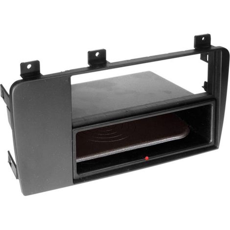 Facade autoradio 2DIN compatible avec Volvo V70 S60 XC70 ap00 Avec vide poche Induction Qi Noir