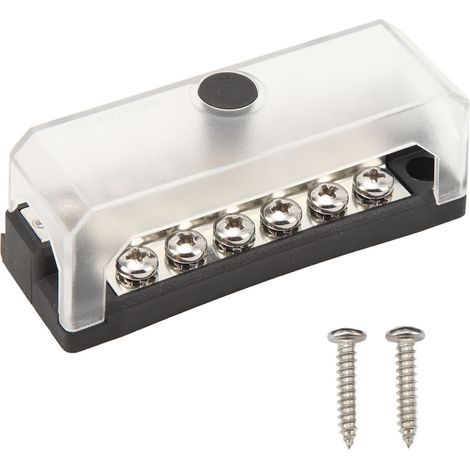 Barre de distribution électrique 100A 32V 12 bornes avec couvercle pour camions, camping-cars et bateaux 32V DC (1/5)