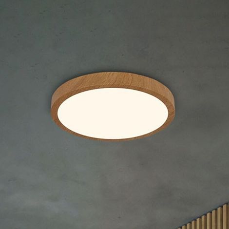 [GEBRAUCHT] B-Ware Briloner Deckenlampe Runa Wood LED Leuchte Lampe Holzoptik warmweiß Ø38cm (1/2)
