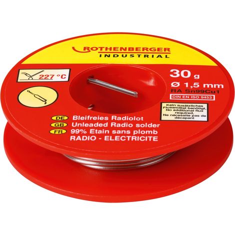 ROTHENBERGER Industrial Fil à souder sans plomb radiologique 30g - 1000002350