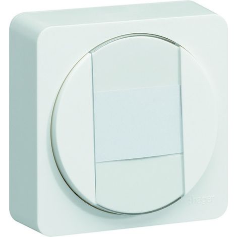 ateha Interrupteur ou poussoir à fermeture porte-étiquette complet - HAGER WJC025B