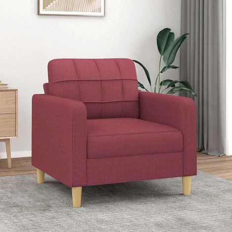 Bodensofa Bett mit Armlehnen, klappbar, 60 cm, Stoff, Weinrot (1/5)