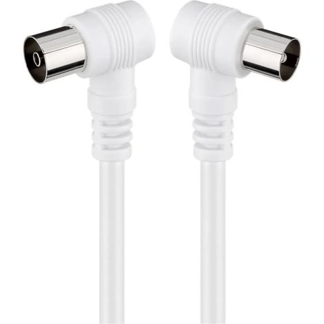 Cavo antenna angolato (, spina coassiale 90°  presa coassiale 90°. Lunghezza del Cavo 1.5 m (1/6)