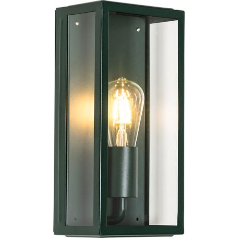 Industrielle Außenwandleuchte dunkelgrün mit Glas IP44 - Rotterdam