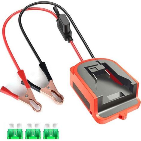 Adaptateur de Démarrage de Voiture avec Batterie Li-Ion 18 V pour Cables de Démarrage et Cables de Démarrage Automobiles. (1/2)