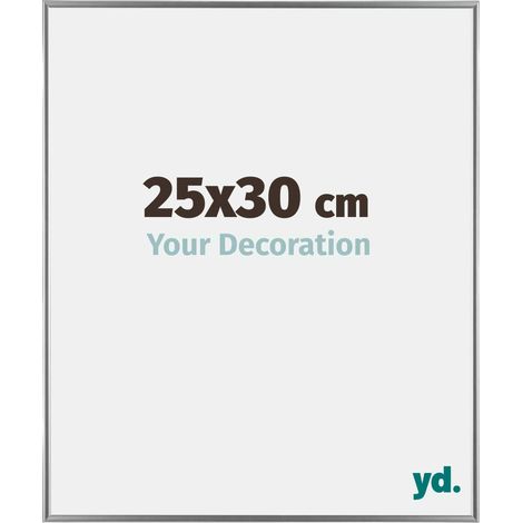yd. - Cadre photo 25x30 - Argent Brillant - Plastique - Evry