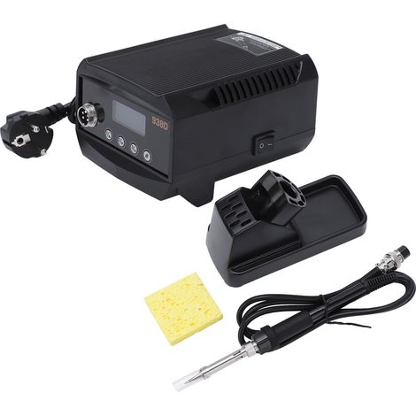 Station de soudage numérique 60W 220-240V avec affichage digital, fer à souder antistatique, contrôle thermostatique, dissipation thermique, prise UE, kit complet. (1/5)