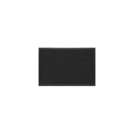 Paillasson d'entrée extérieur noir 43x76 cm, antidérapant et imperméable, idéal pour porte, jardin et terrasse (1/5)
