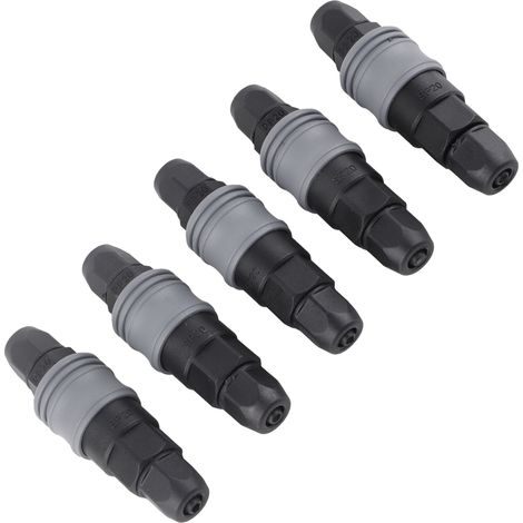 Ensemble de 5 pièces de raccord rapide pneumatique de type C autobloquant pour tuyau de compresseur d'air, avec fiche et prise (SP+PP-20) (1/5)