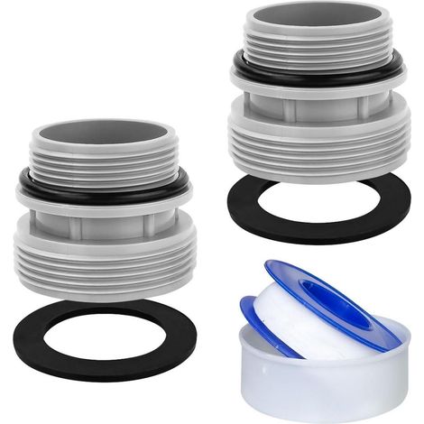 Poolschlauch Adapter 38mm mit Innengewinde, 2 Stück