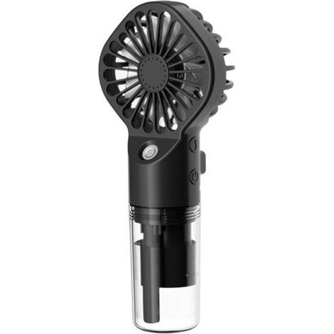 1 Ventilateur de brumisation, 4 vitesses, réservoir transparent, portable, intérieur et extérieur, noir (1/5)