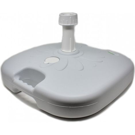 Base per Ombrellone da Giardino Mare Riempibile in Plastica Bianco