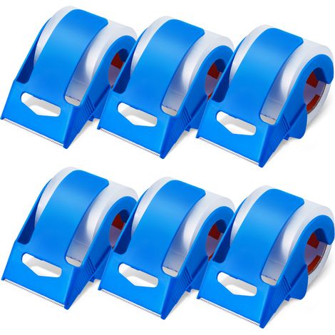 Mophorn Transparentes Packband, 1,5-Zoll-Kern, 6 Rollen 1,88 Zoll x 25 Yards, 2,7 Mil Hochleistungs-Packband mit Spender (1/5)