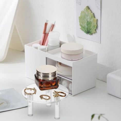 Set mit 3 runden Acrylständern für Schmuck, Figuren und Kosmetik Durchmesser: L 12 cm, M 10 cm, S 8 cm Höhe: 5 cm Einfache Montage (1/5)