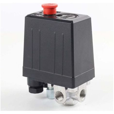 pair Soupape de Compresseur D'air 220V Pression Automatique Pressostat Compresseur D'air Compresseur Interrupteur Contrôle Valve pour Une Réduction Rapide de la Pression(4 trous) (1/4)