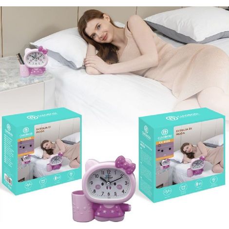 Réveil Analogique En Forme De Chaton Avec Porte-stylo Tx-9126 (1/5)