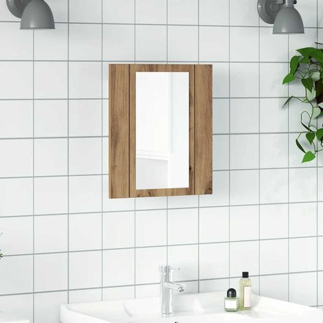 LED-Spiegelschrank Artisan-Eiche 40x12x45 cm Holzwerkstoff