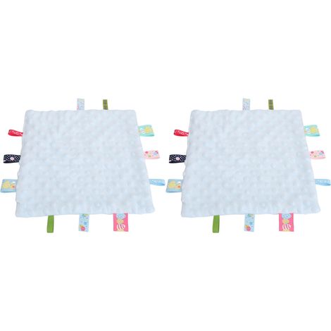 Couverture Sensorielle Bébé 3D en Coton Pur - 2 Pièces avec Étiquettes Colorées pour Éveil et Sécurité (1/5)