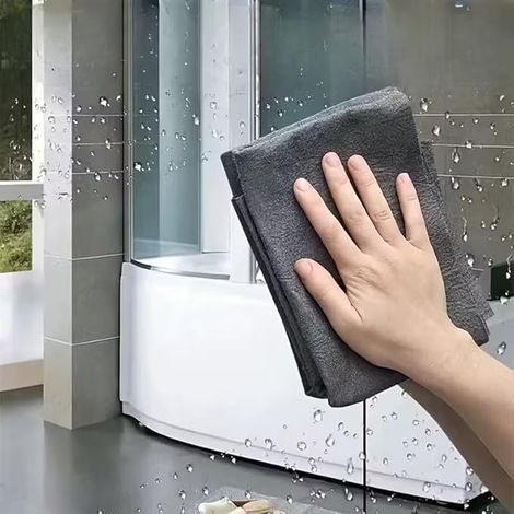 Panni magici per la pulizia del vetro - 5 panni multifunzionali in microfibra per la pulizia di finestrini auto, specchi, vetri di casa, cucina e bagno. (1/5)