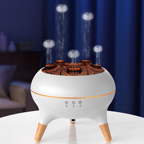 Difusor de aromas con forma de medusa，Humidificador con iluminación LED，Difusor de aromas para aromaterapia，la sala de estar y para la relajación (1/5)