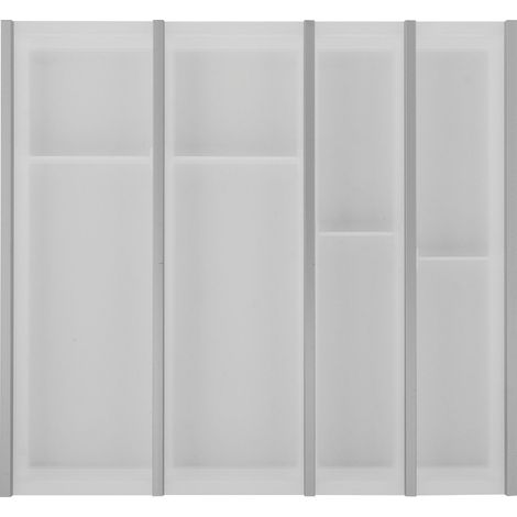 Ninka Besteckkasten für Schubladen Set Cuisio KB 600mm - Besteckorganizer passend zu Merivobox, Kunststoff/Aluminium weiß (1/5)