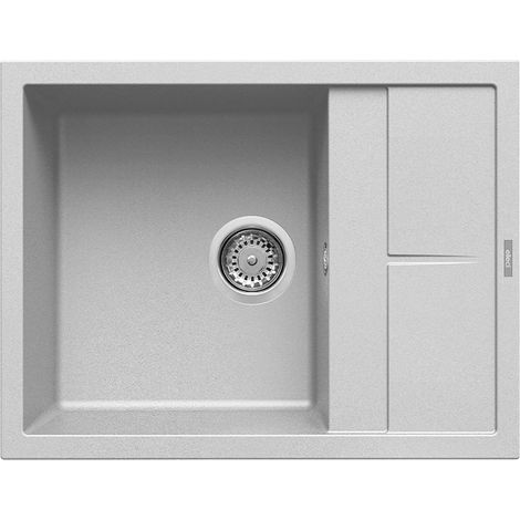 Lavello Elleci Incasso 1 vasca 65x50 Unico 125 Metaltek Grigio Alumnium LMU12579 (1/3)