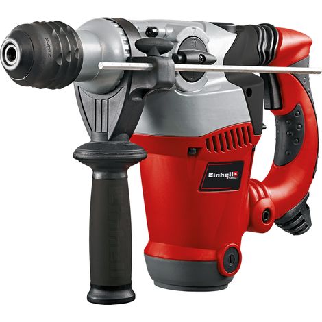 Einhell Marteau Perforateur RT-RH 32 (1250 W, Régime : 800 trs/min, Fréquence de frappe : 4 300 cps/min, Butée de profondeur en métal, Livré en coffret avec 3 forêts SDS Plus et 2 burins SDS Plus) (1/5)