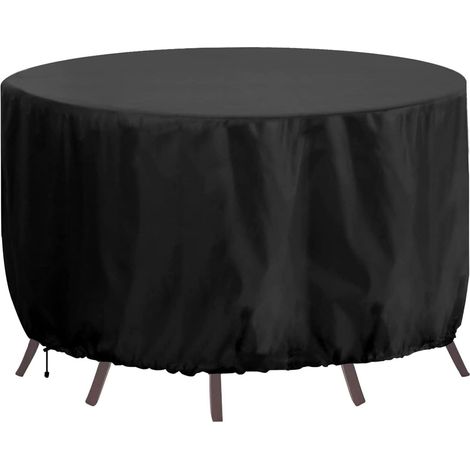 Housse de protection pour mobilier de jardin - Housse de protection pour table ronde - Housse imperméable pour mobilier de jardin - 180 x 90 cm - Oxford 210D - Housse de protection pour table d'extéri (1/5)