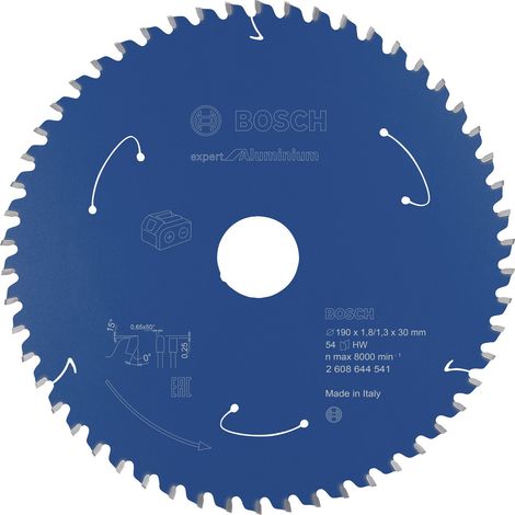 Lame de scie circulaire 190x1.8/1.3x30 Z54 BoschExpert for Alu (1/10)