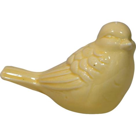 Figura decorativa de cerámica - Pájaro, verde, envejecido (1/2)