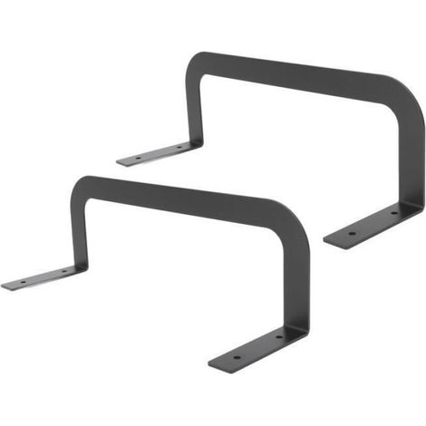 Barre De Retenue Pour Matelas - Acier - 26,5 X 8 X 8,9 Cm - Noir - 2 Pièces (1/4)