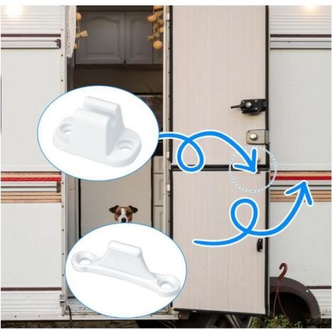 Serrure de Porte - Accessoires Camping Car - Compatible 35mm et 48mm - Plastique Résistant - Kit Complet (1/4)