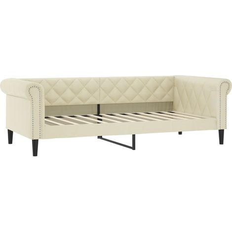 Maison Exclusive - Tagesbett Creme 90x200 cm Kunstleder (1/5)