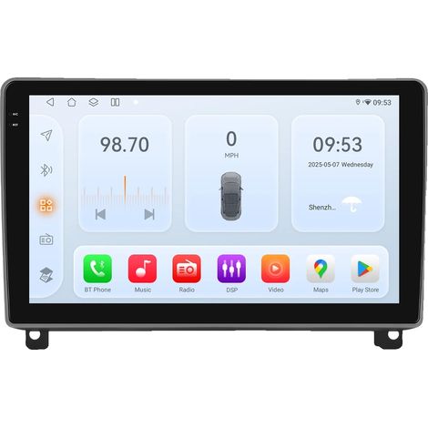 Autoradio, Fonctionnalités Multimédia, Intégration Smartphone, Compatible avec Peugeot 407 1 (2004-2011), Design Sans Fil, QS1 (3GB 32GB) (1/2)