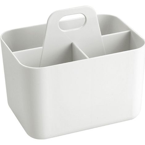 Organisateur de douche compartimenté - Porte-savon étagère de salle de bain - Rangement pour produits de douche - Caddy mural et de cabinet