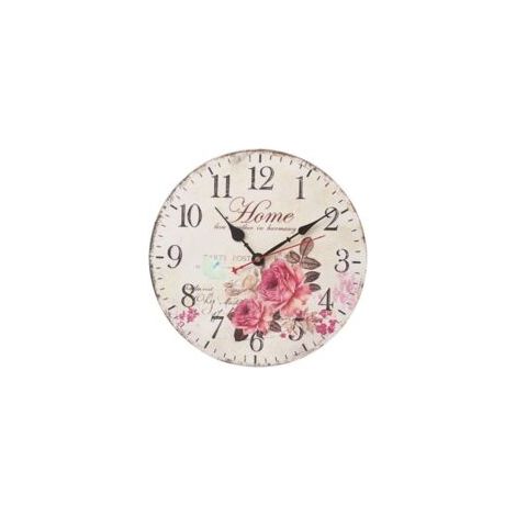 Reloj de pared silencioso de madera de estilo vintage