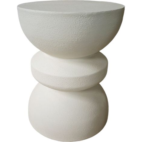 Mesa de Centro Moderna Rebecca Mobili Calen 44,5x35x35 cm MGO Blanco