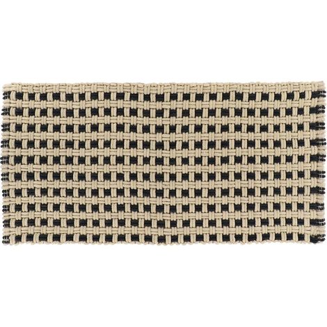 Tappeto caroll microfibra cotone mesh look 45x90cm - naturale - Tendance